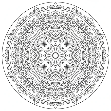 Mandala Étoile Symétrique #57