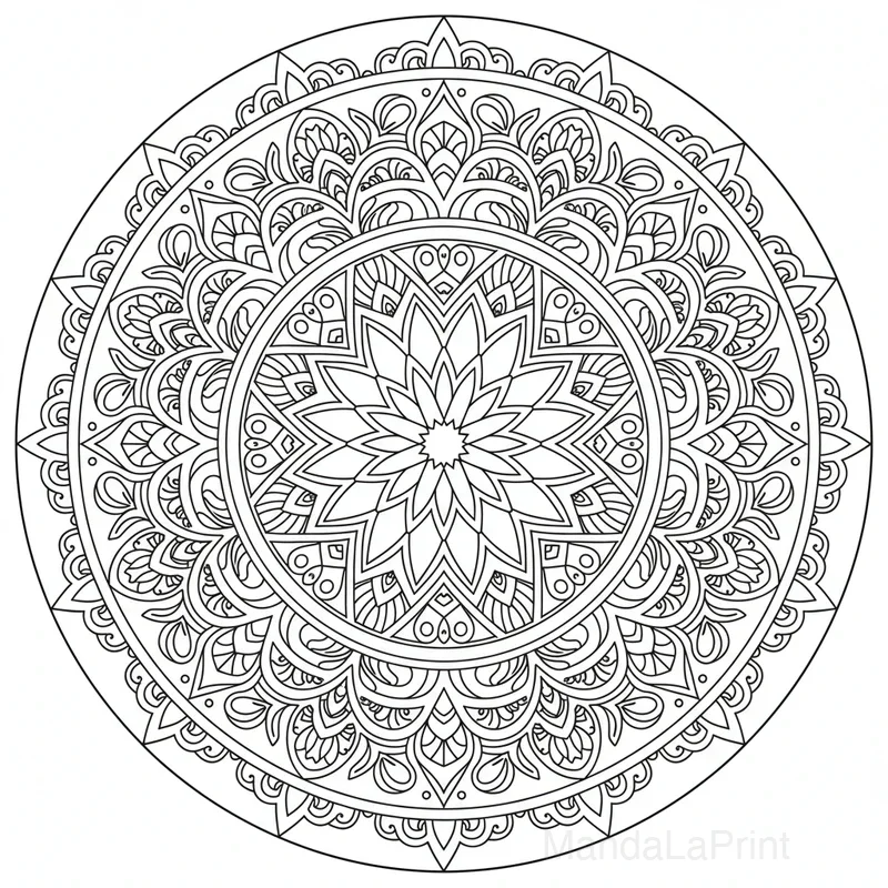 Simétrico Estrela Mandala #57