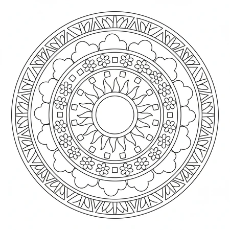 Mandala Simple pour Débutants #43