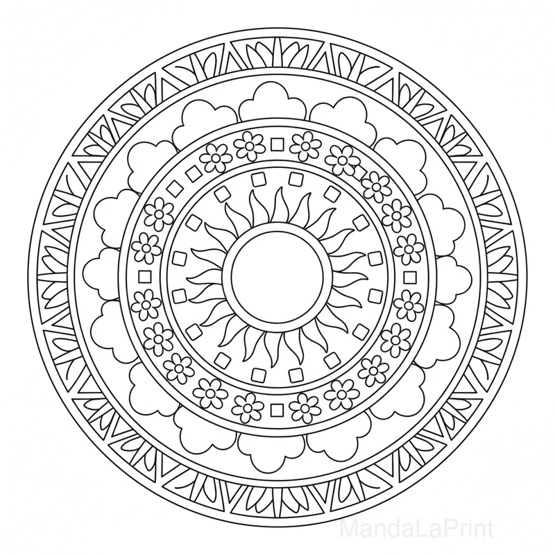 Enfants Mandala Coloriage #43