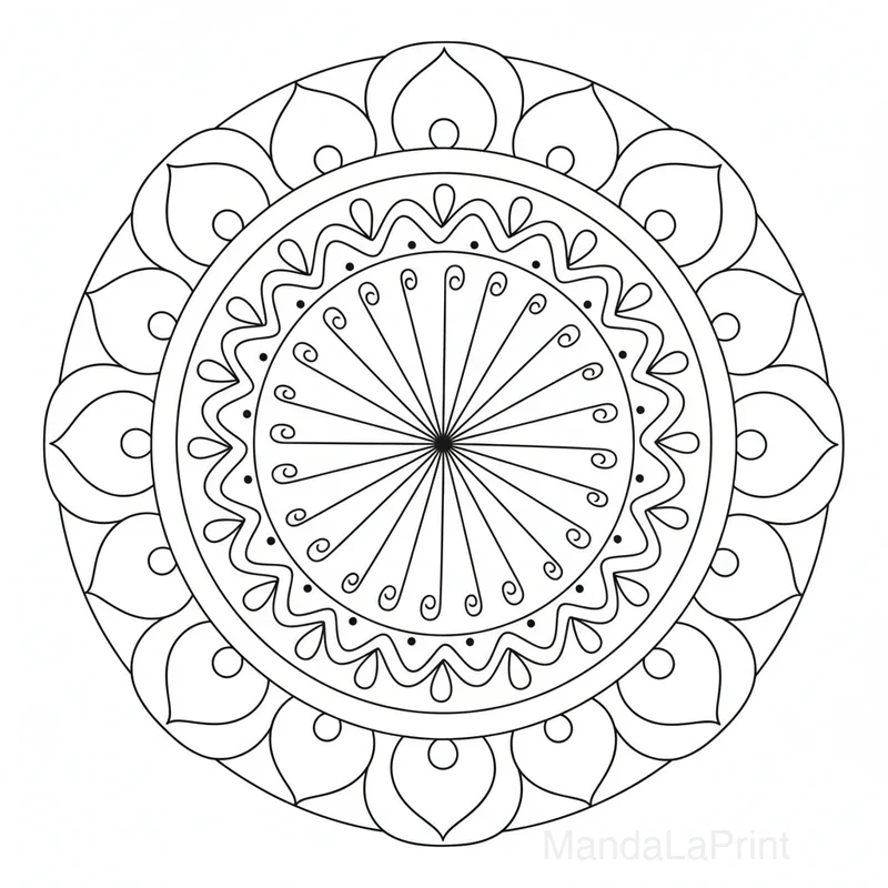 Mandala Facile à Colorier #4