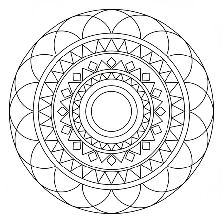 Coloriage Mandala Enfant #28