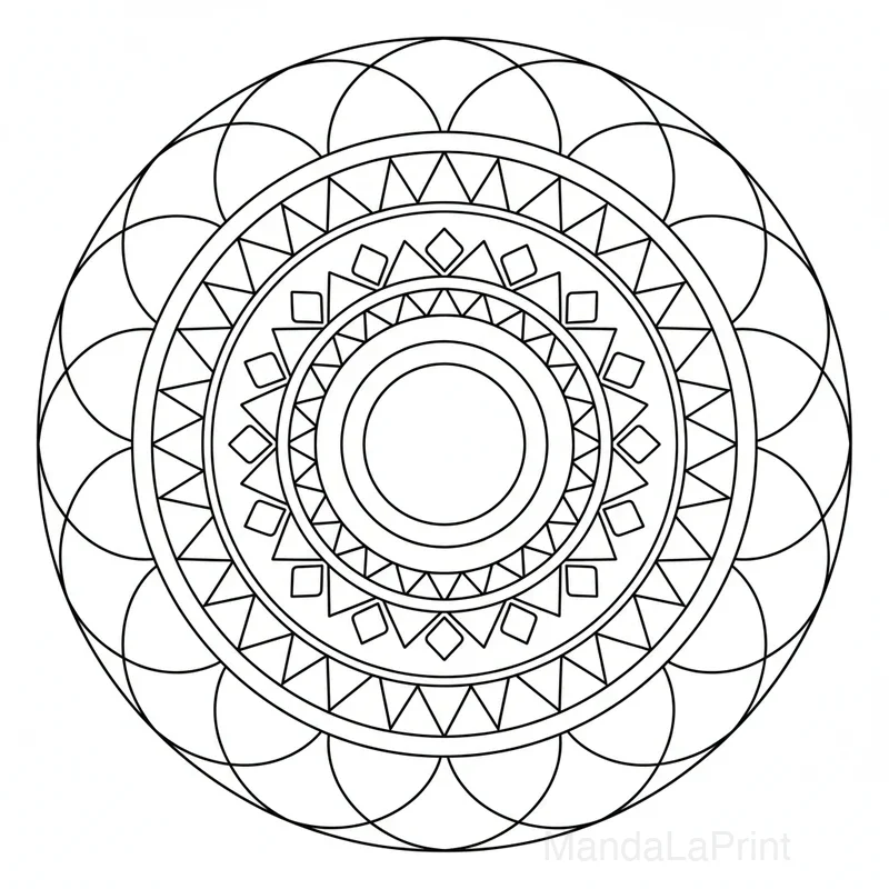 Kids Mandala Coloring #28