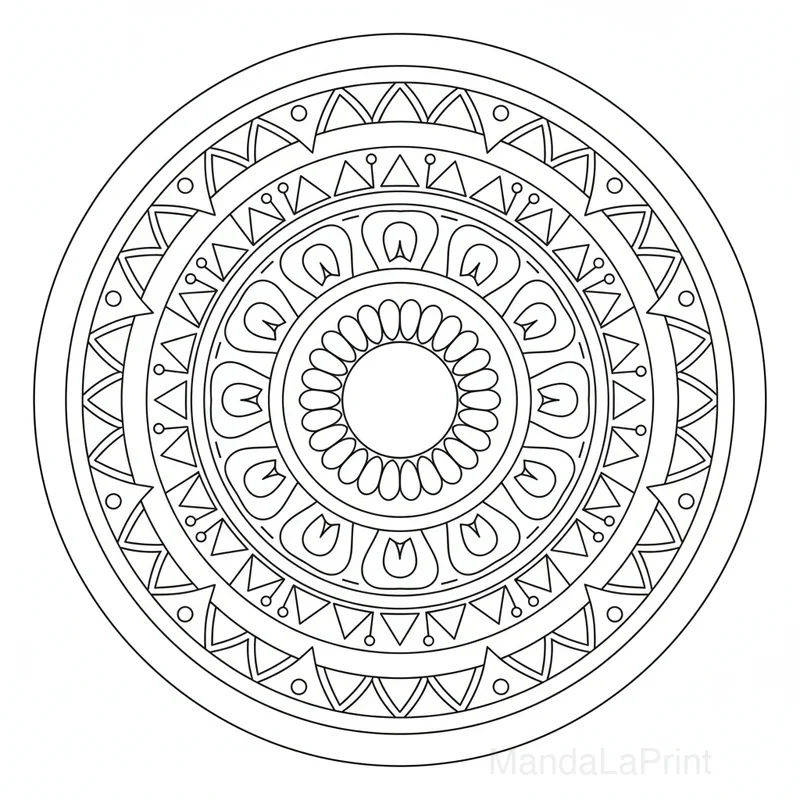Simple Mandala pour Débutants #14