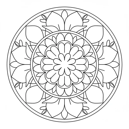 Mandala Débutant Zen #5
