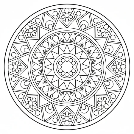 Coloriage Mandala Enfant #22