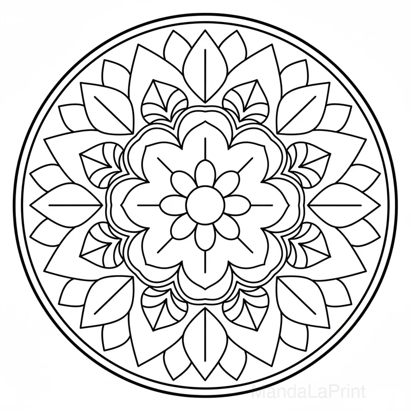 Facile Mandala Coloriage Page #17
