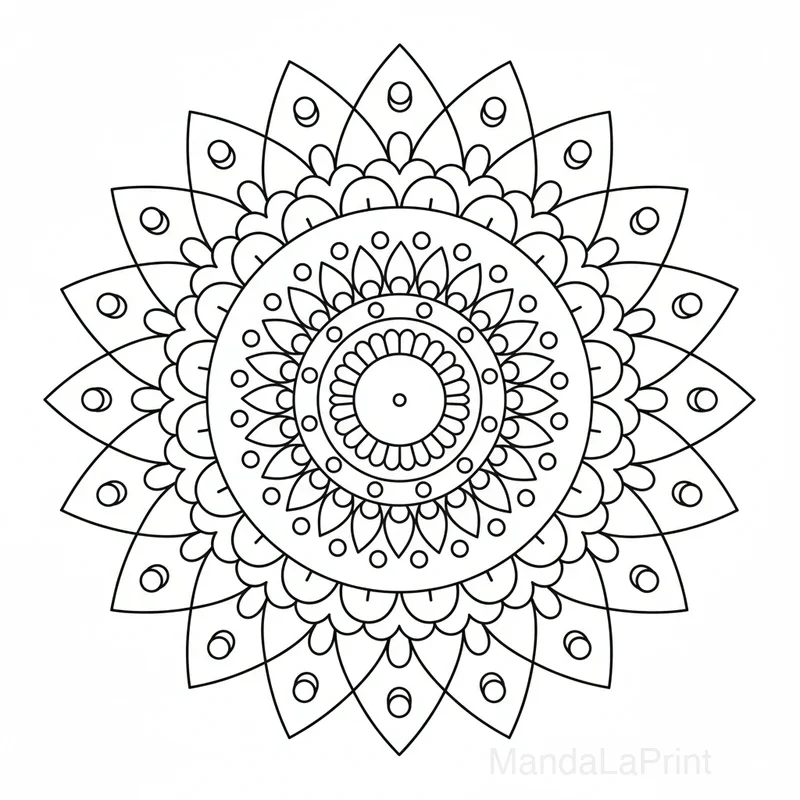 Mandala Cercles et Pétales #60