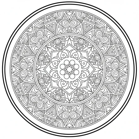 Mandala Facile à Colorier #45