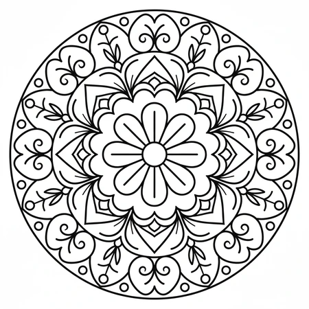 Mandala Débutant Zen #33