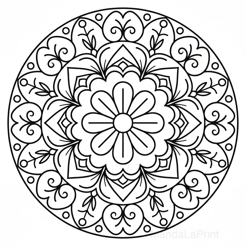 Simple Mandala pour Débutants #33