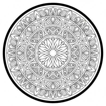 Mandala Étoile Symétrique #61