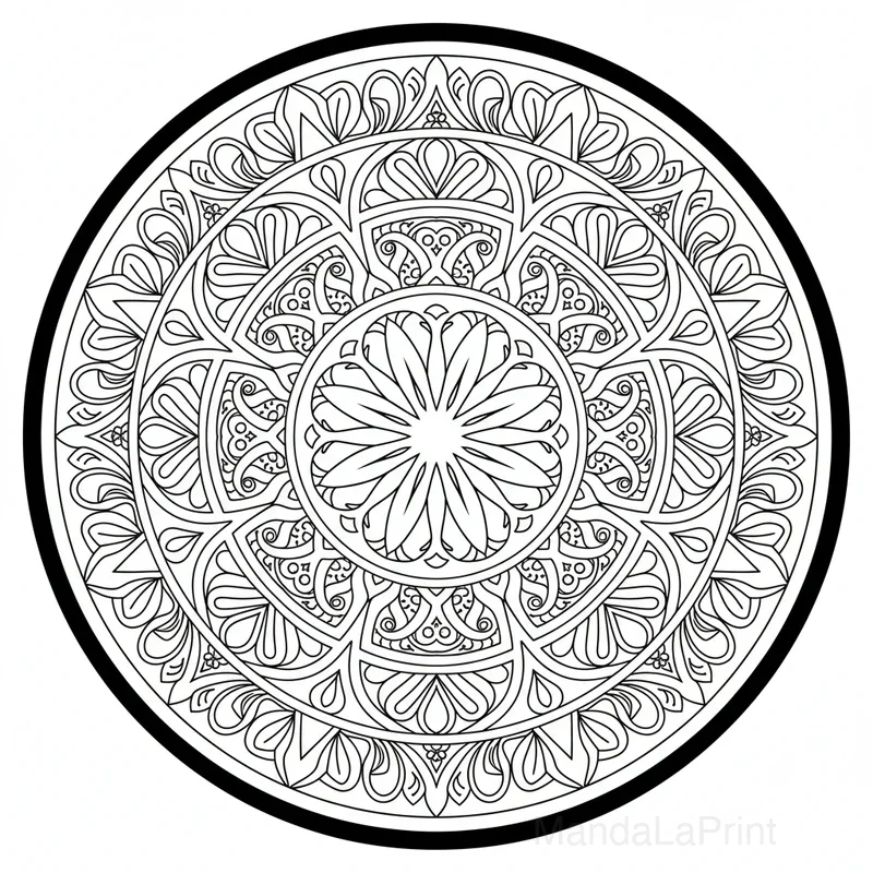 Symétrique Étoile Mandala #61