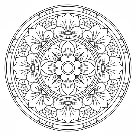 Coloriage Mandala Enfant #31