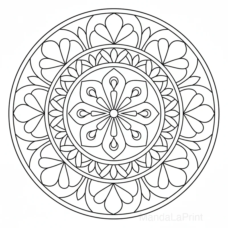 Kinder Mandala Ausmalbild #3