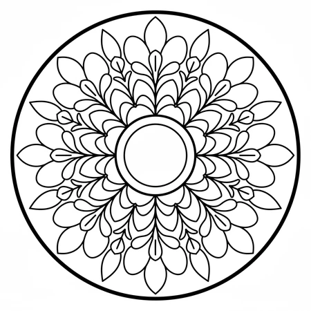 Mandala Facile à Colorier #48