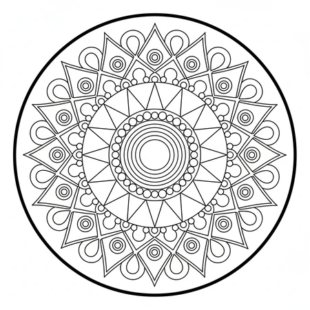 Mandala Facile à Colorier #38