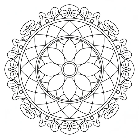 Mandala Facile à Colorier #54