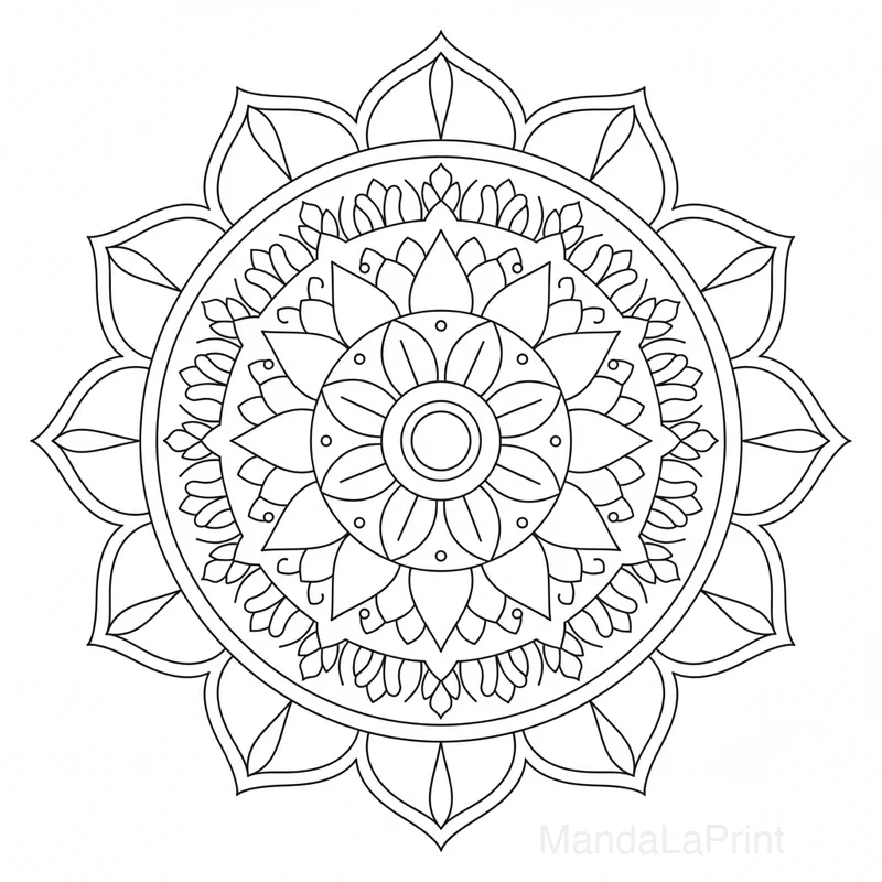 Mandala Cercles et Pétales #56