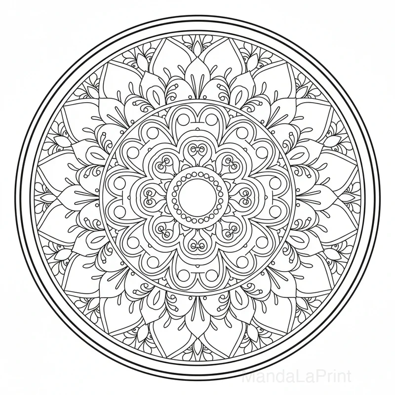 Mandala Facile à Colorier #40