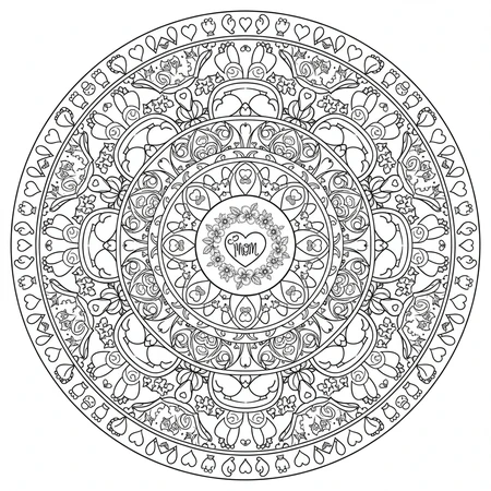 Mandala Fête des Mères #19