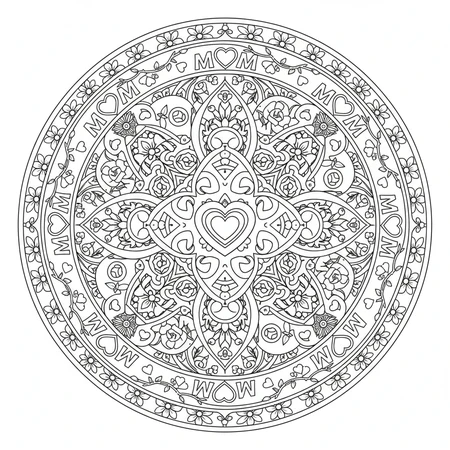 Mandala Fête des Mères #18