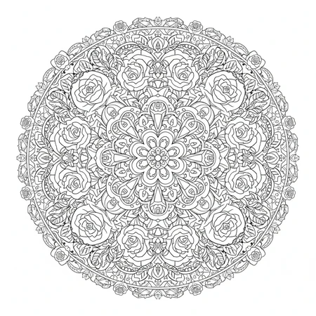 Mandala Bouquet de Fleurs #3