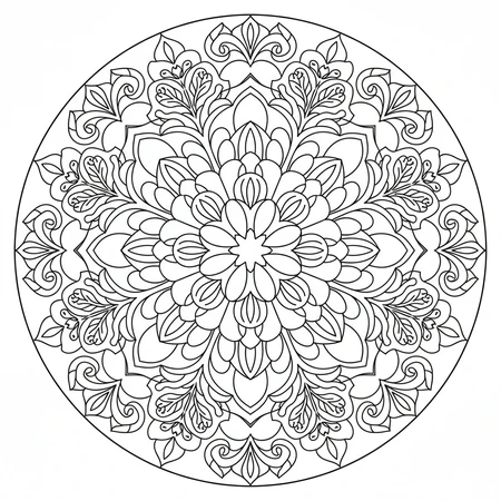 Mandala Roses et Pétales #5