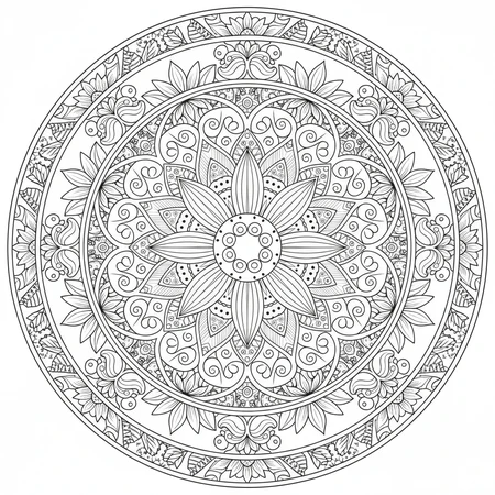 Mandala Tournesol #36