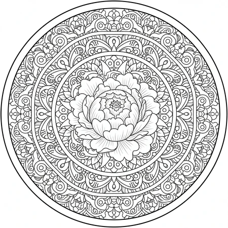 Mandala Bouquet de Fleurs #28