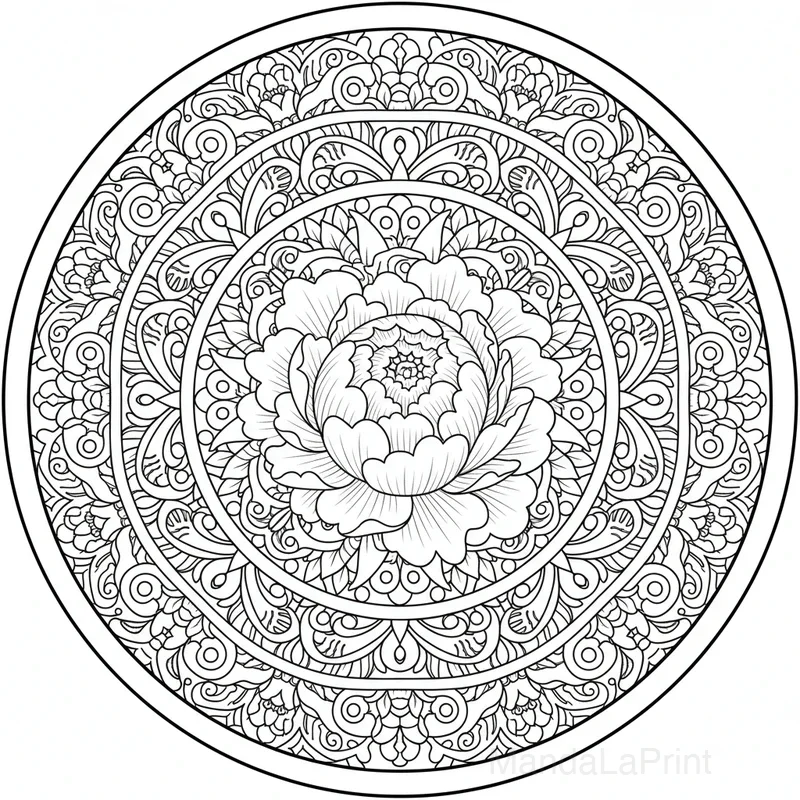 Mandala Bouquet de Fleurs #28