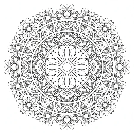 Mandala Bouquet de Fleurs #30