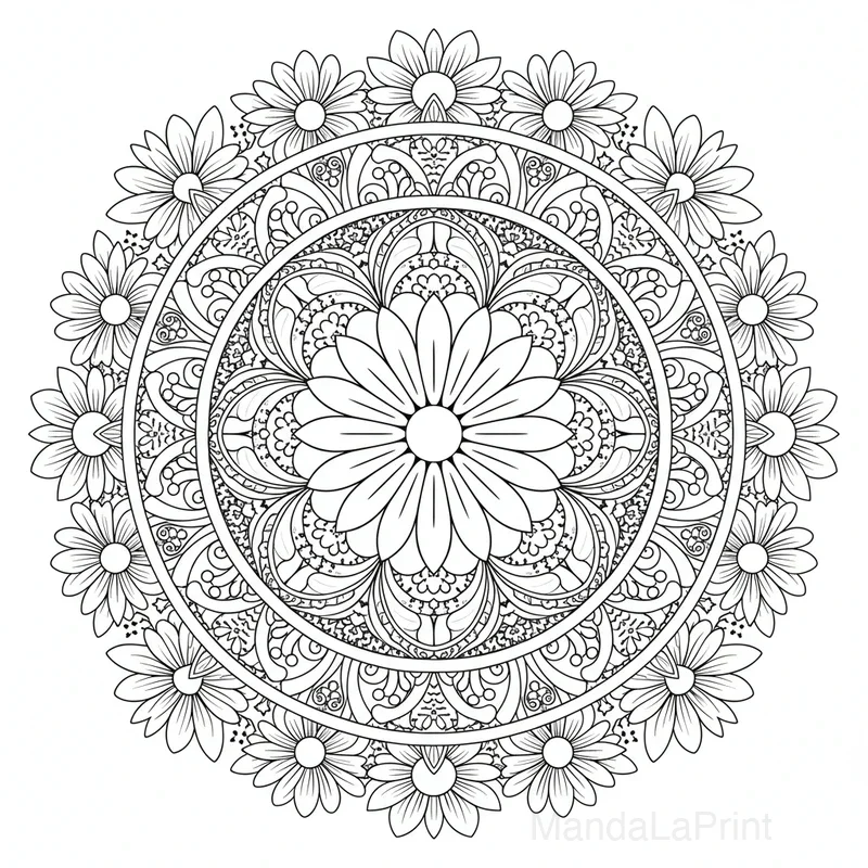 Mandala Bouquet de Fleurs #30