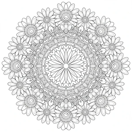 Mandala Bouquet de Fleurs #29
