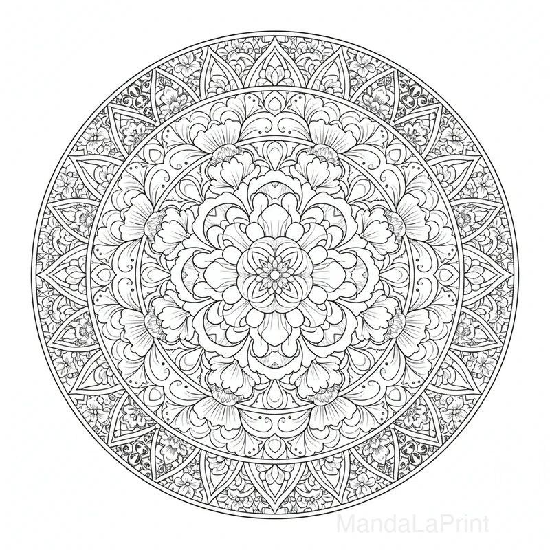 Rose Petals Mandala #8