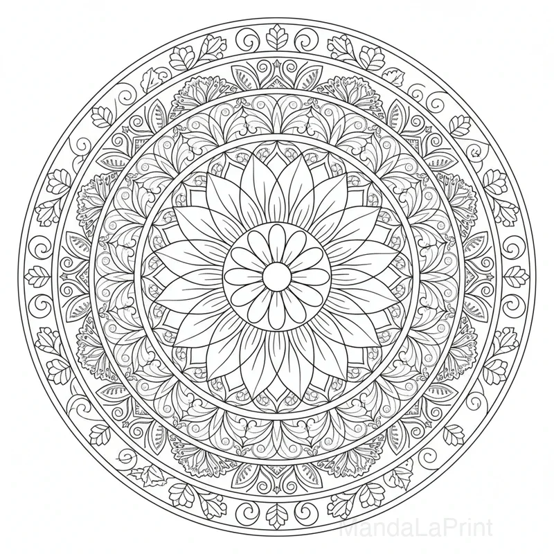 Blume Blumenstrauß Mandala #9