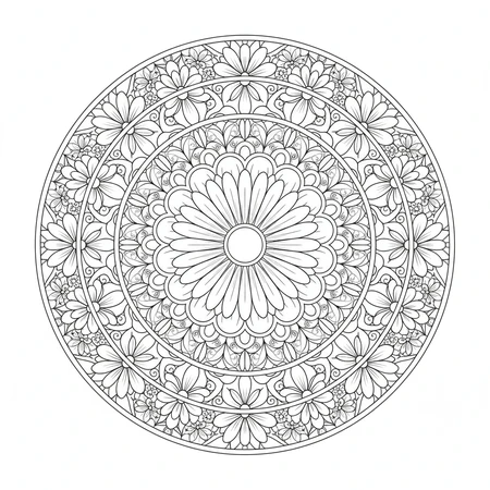 Mandala Bouquet de Fleurs #10