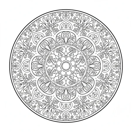 Mandala Jardin Fleuri #14