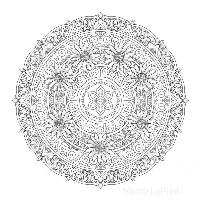 Jardin Floraison Mandala #4