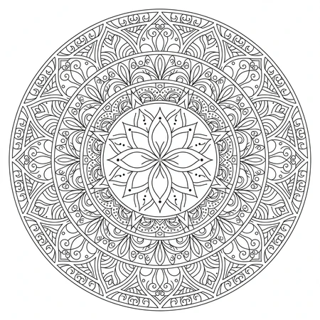 Mandala Fleur de Lotus #38