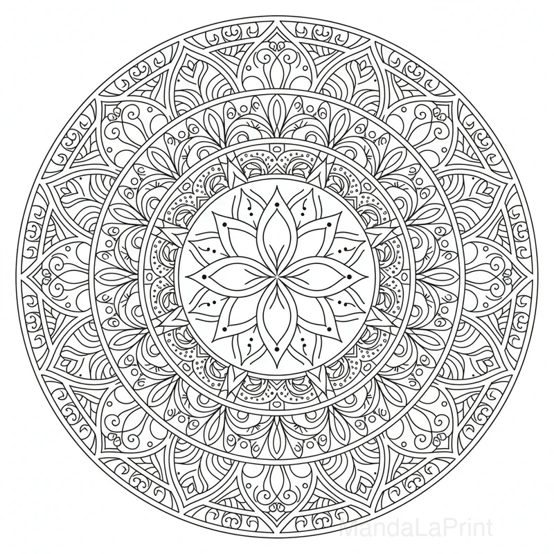 Mandala Fleur de Lotus #38