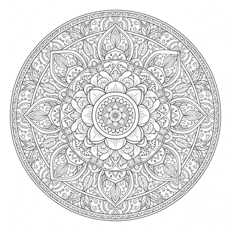 Mandala Pivoines #39