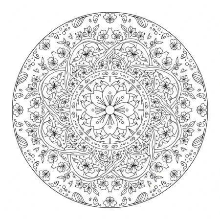 Mandala Bouquet de Fleurs #27