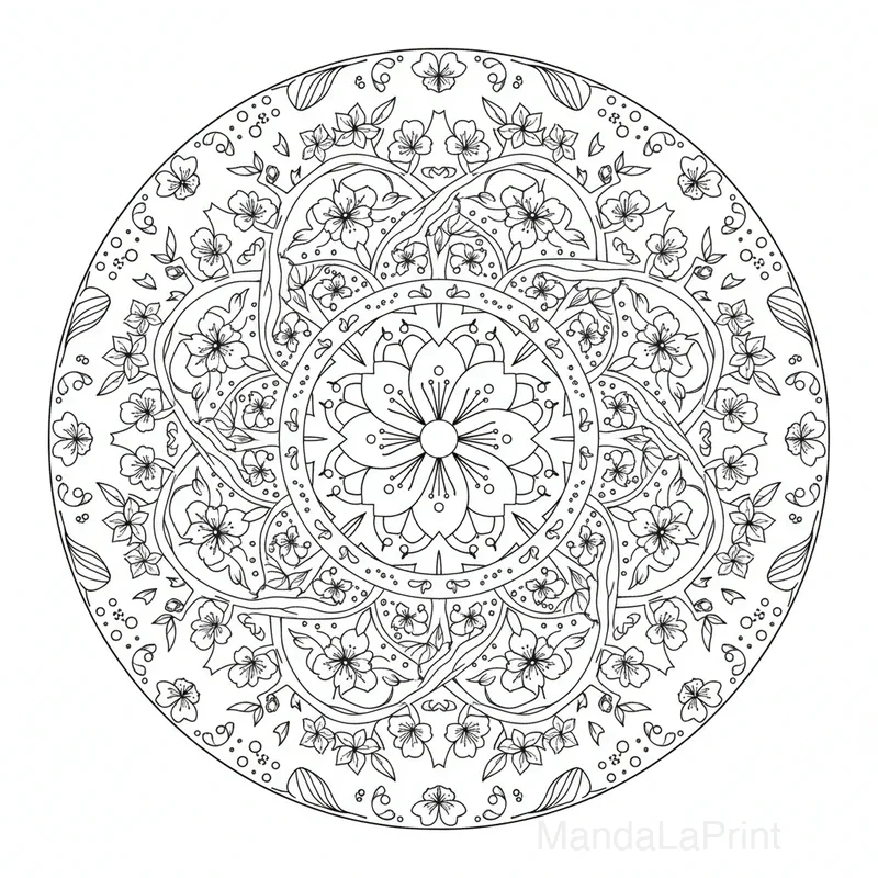 Mandala Bouquet de Fleurs #27