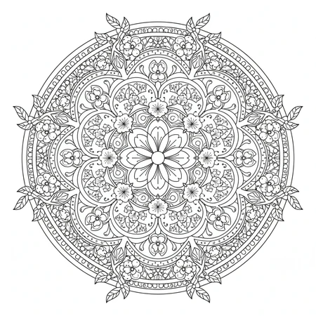 Mandala Jardin Fleuri #1