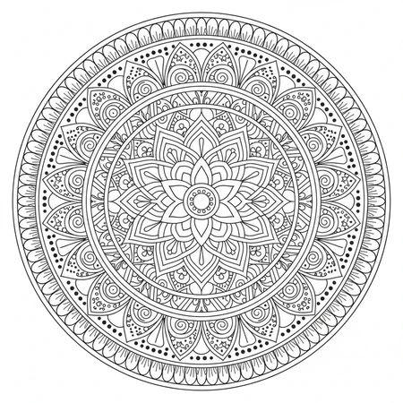 Mandala Fleur de Lotus #33