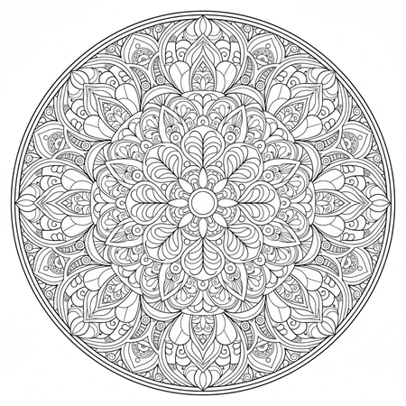 Coloriage Mandala Floral #25