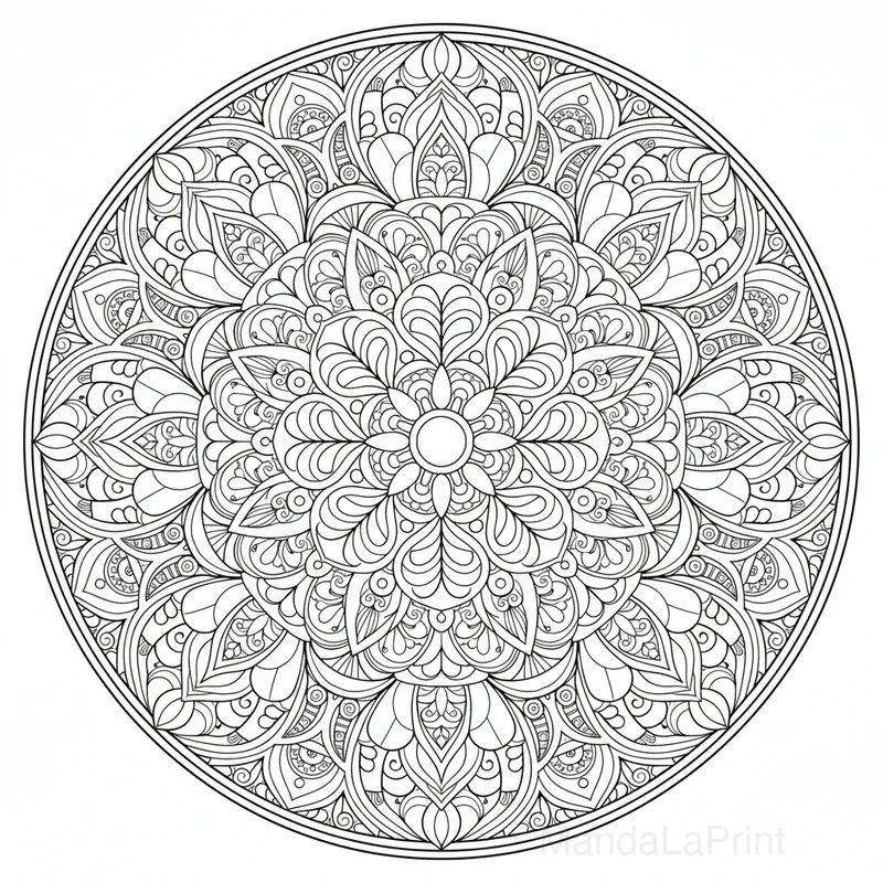 Coloriage Mandala Floral #25