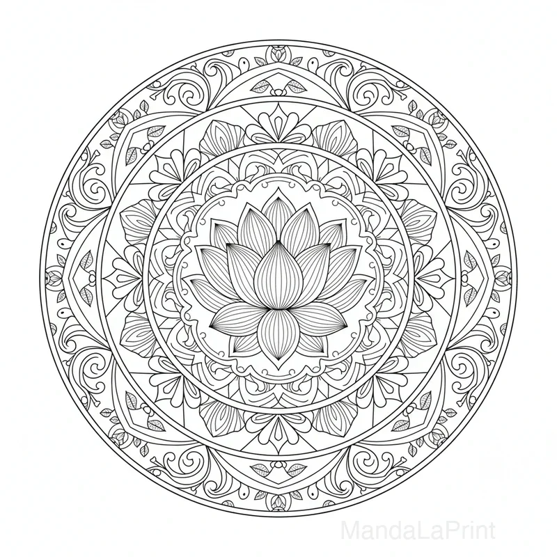 Mandala Fleur de Lotus #44