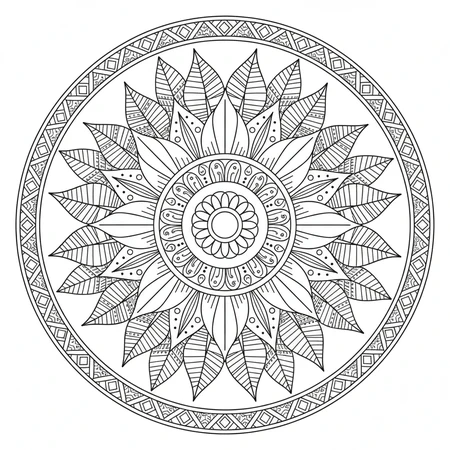 Mandala Bouquet de Fleurs #12